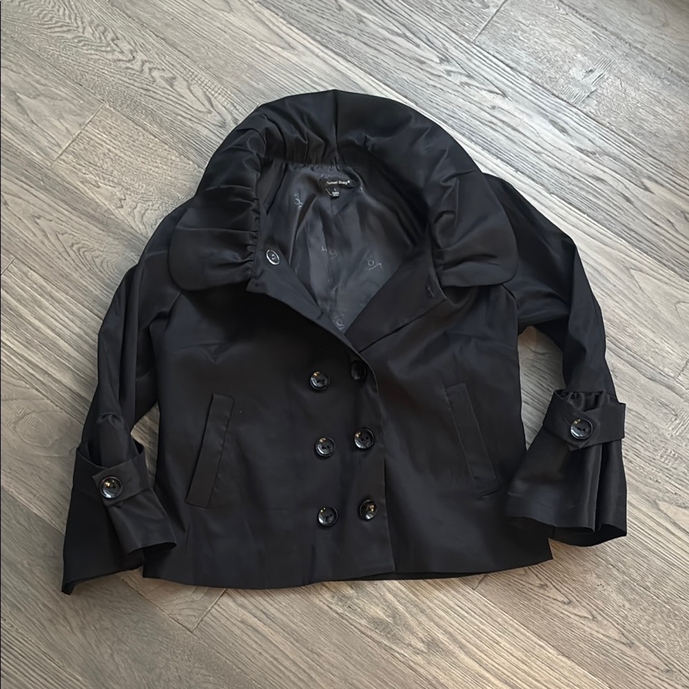 Samuel Dong Black Pea Coat